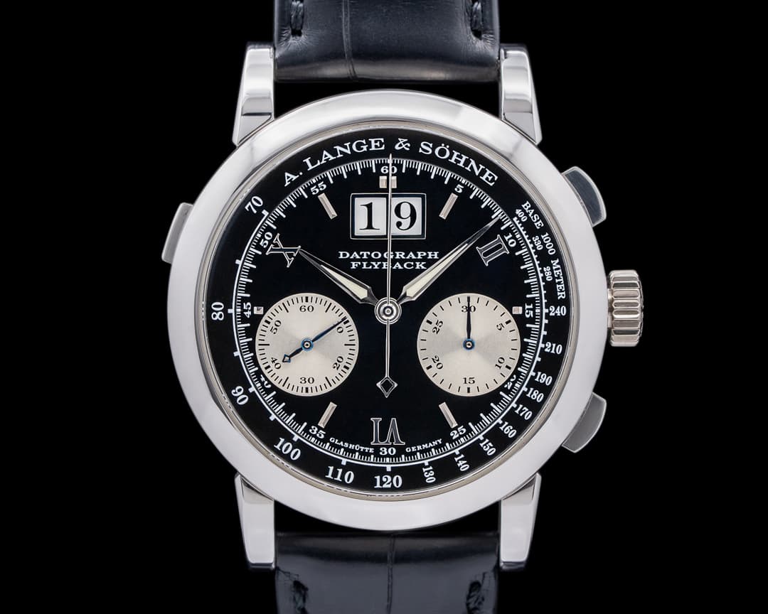 A. Lange and Sohne 453.135 Platinum Flyback Datograph EARLY METER DIAL