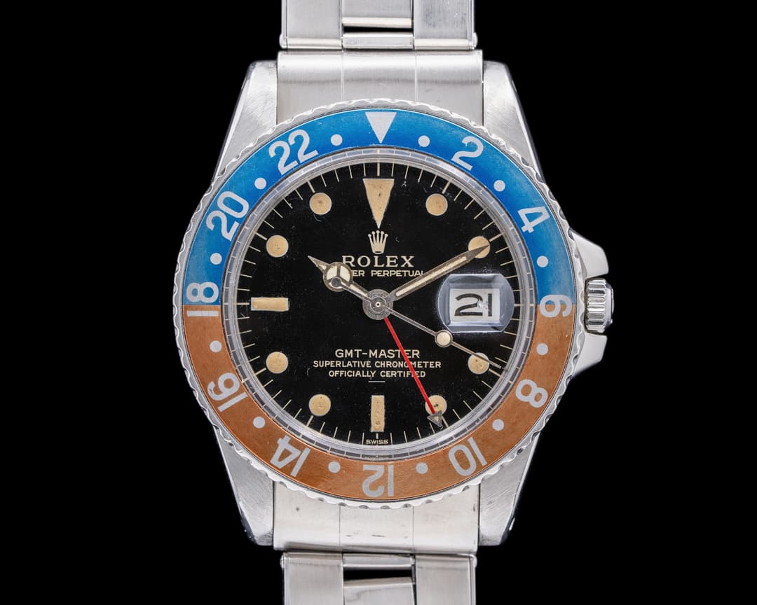 Rolex Vintage GMT Master 1675 Gilt Swiss UNDERLINE Pepsi 