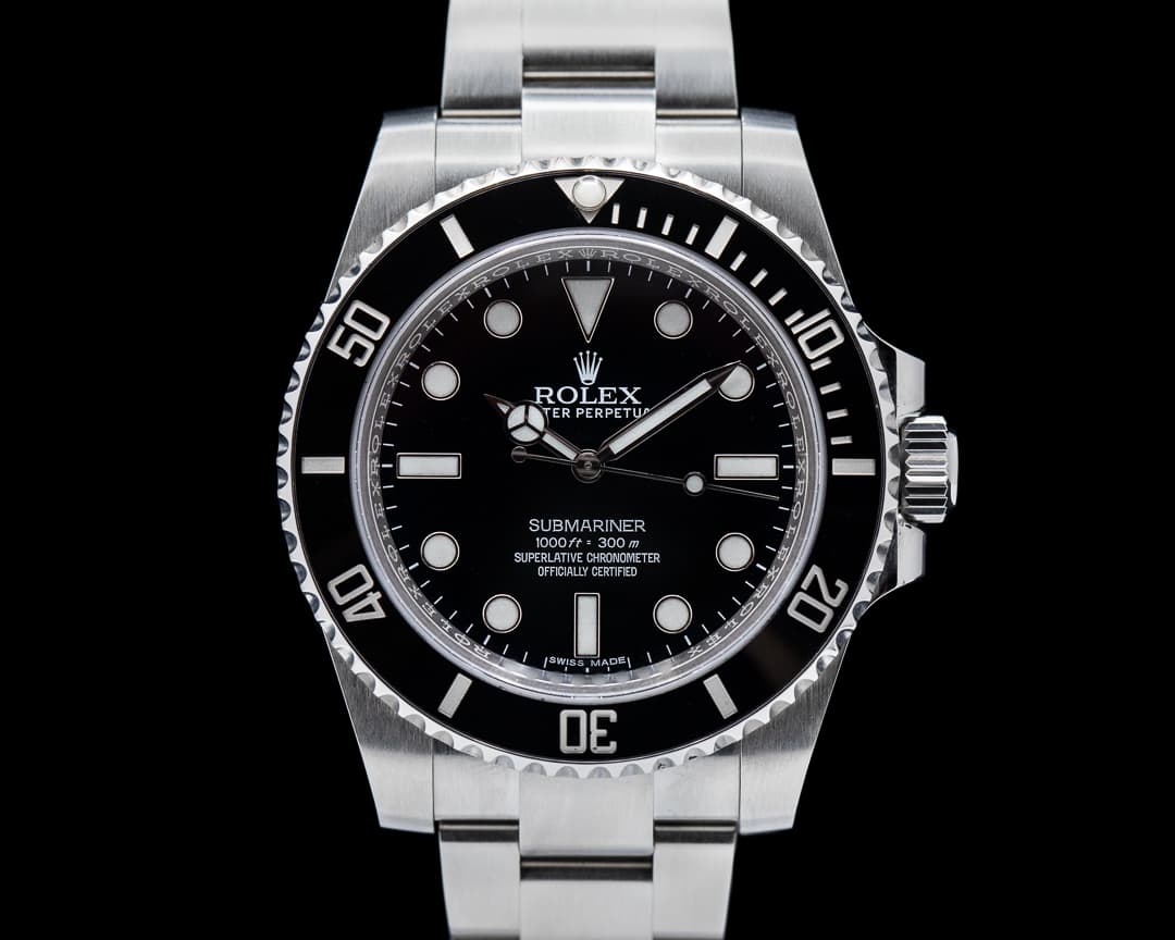 Rolex Submariner 114060 No Date Ceramic Bezel SS