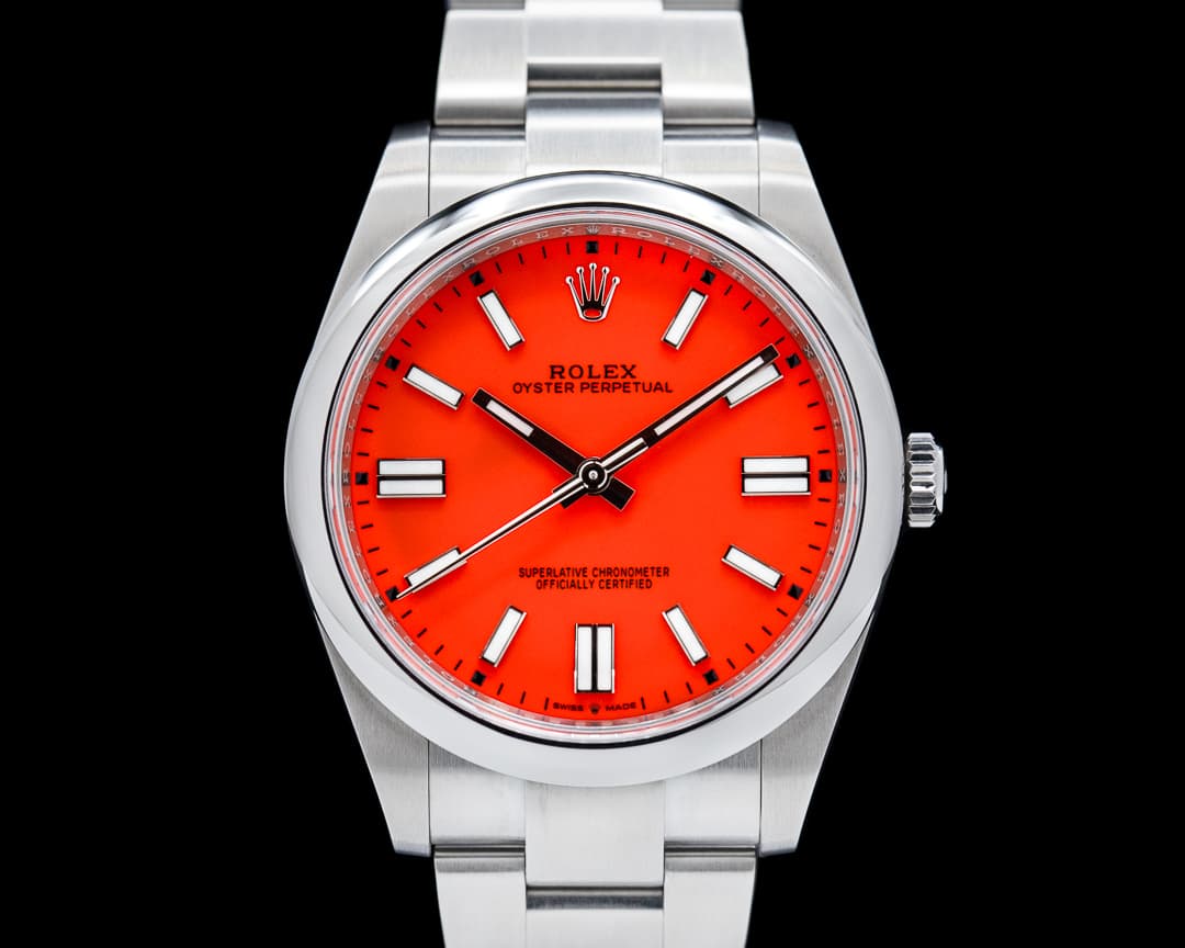 Rolex Oyster Perpetual 124300 41mm SS / Coral Red Dial 2021