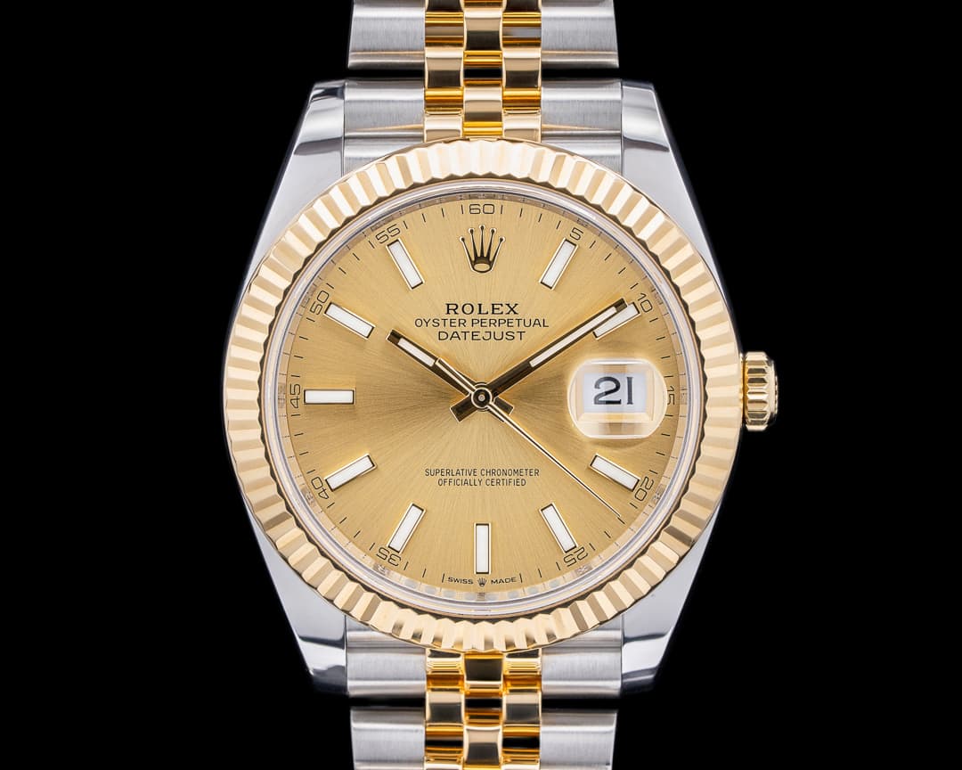 Rolex Datejust 41 Champagne Stick Dial 18K / SS