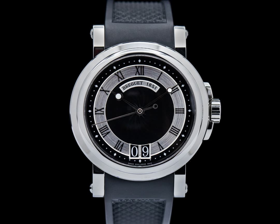 Breguet Marine Big Date Black Dial SS / Rubber 