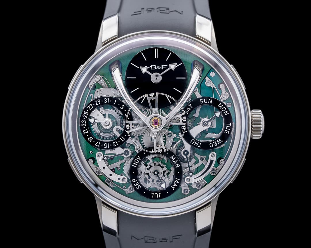 MB&F Legacy Machine Perpetual Titanium Green Dial