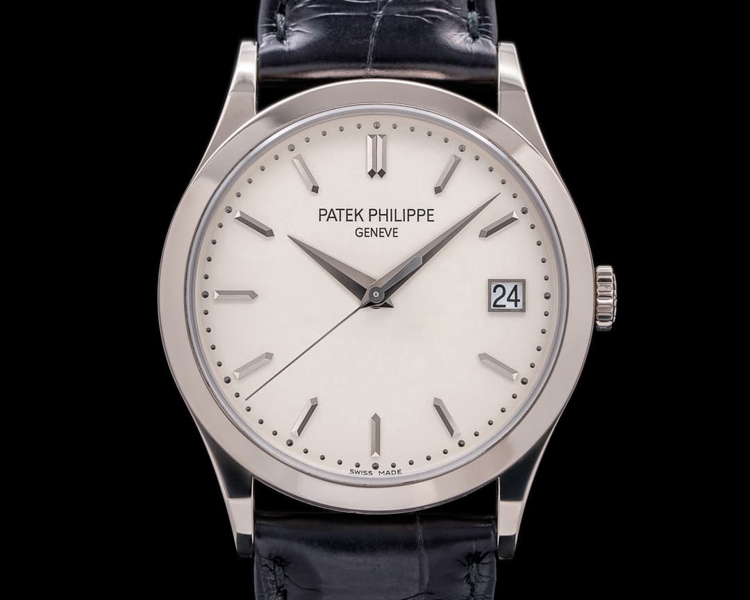 Patek Philippe Calatrava 18K White Gold Silver Dial 