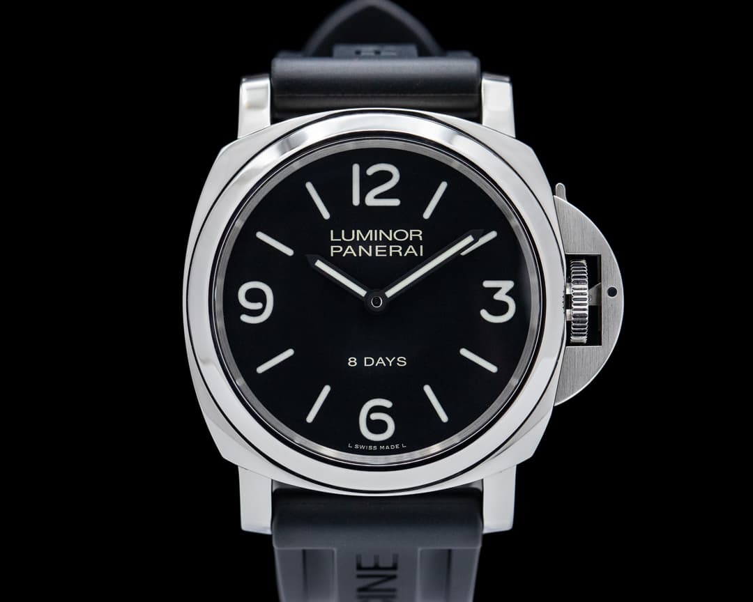 Panerai Luminor Base 8 Days Black Sandwich Dial 