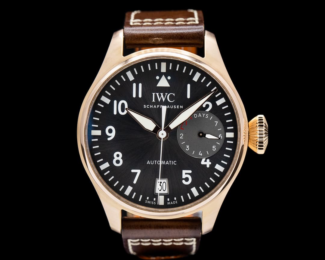 IWC Big Pilot 18k Rose Gold Grey Dial