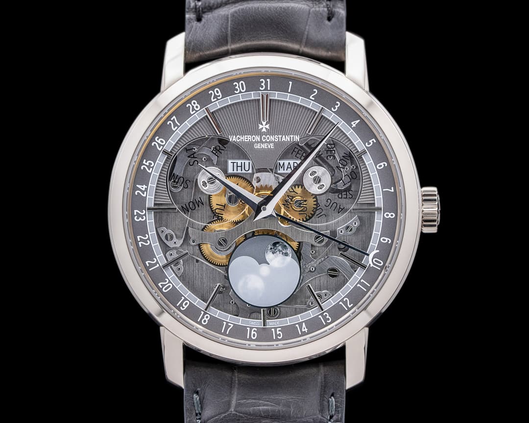 Vacheron Constantin Traditionnelle Complete Calendar Openface 18K White Gold