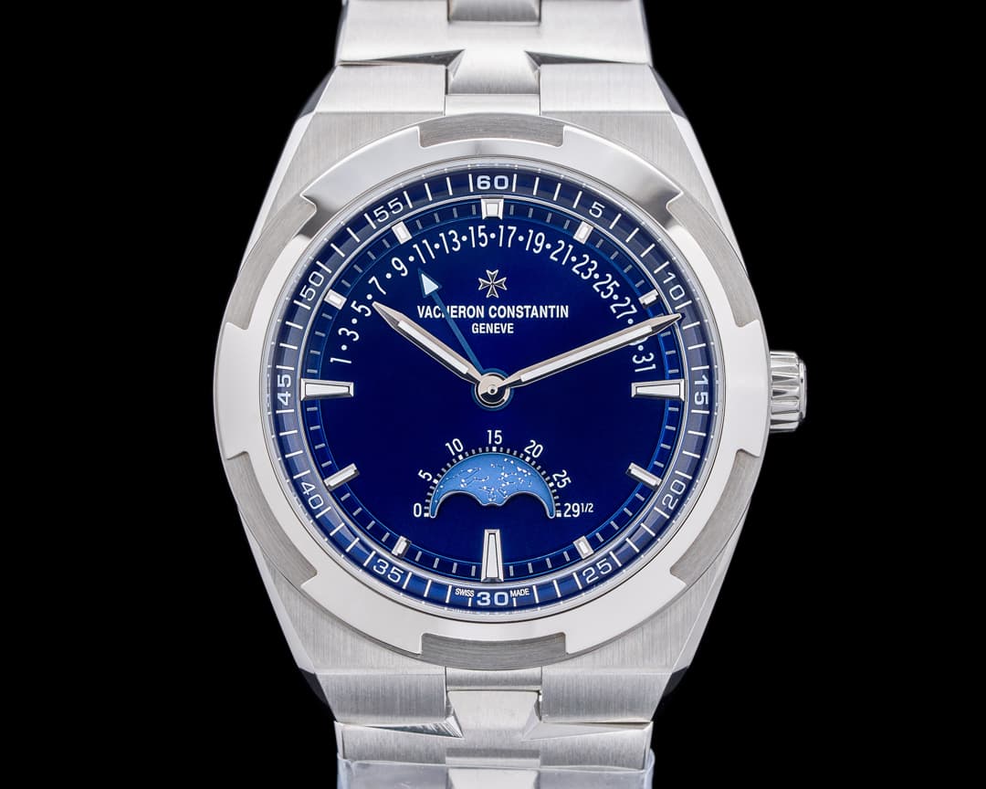 Vacheron Constantin Overseas Moonphase Retrograde Date SS Blue Dial UNWORN
