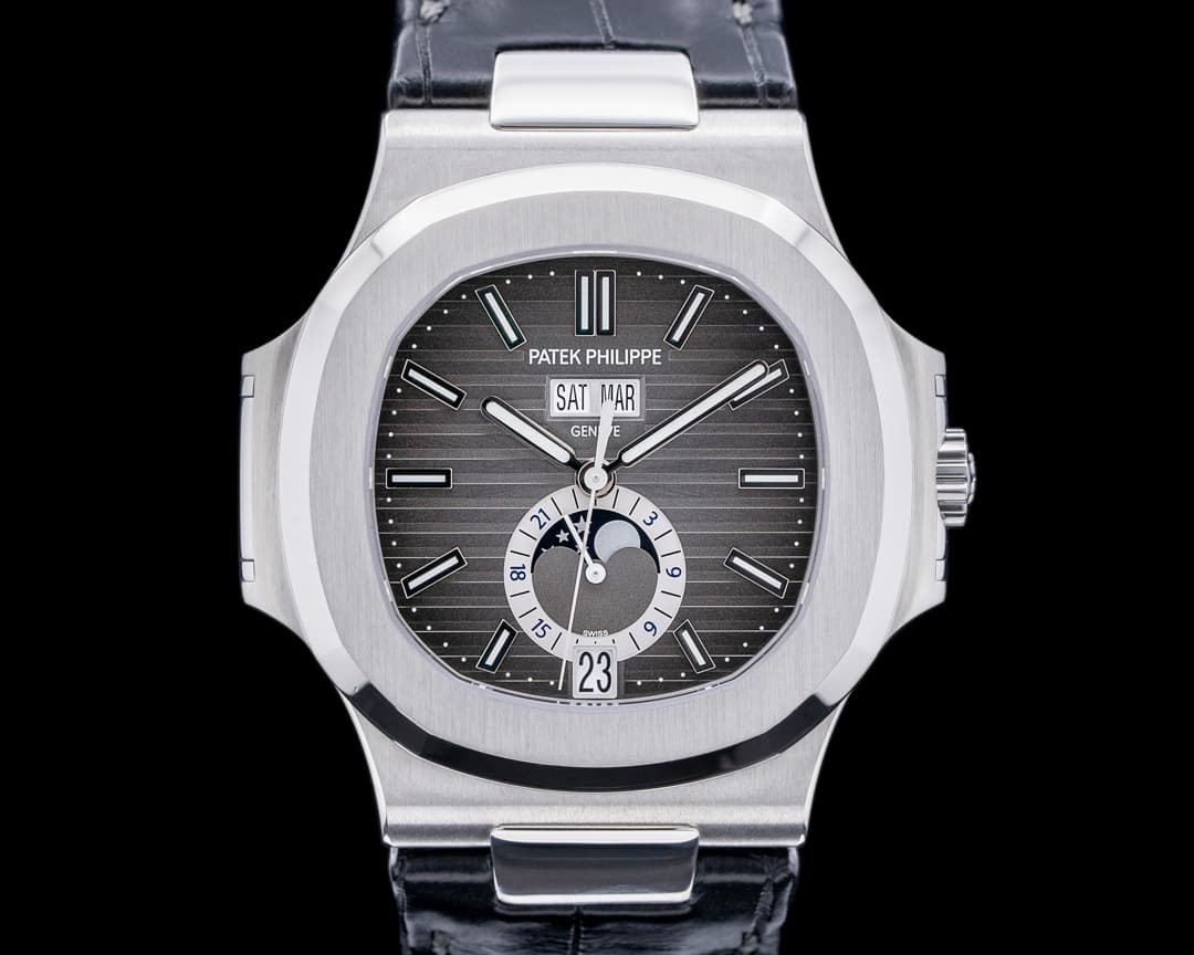 Patek Philippe Nautilus Annual Calendar 5726 Moon SS Grey Dial 