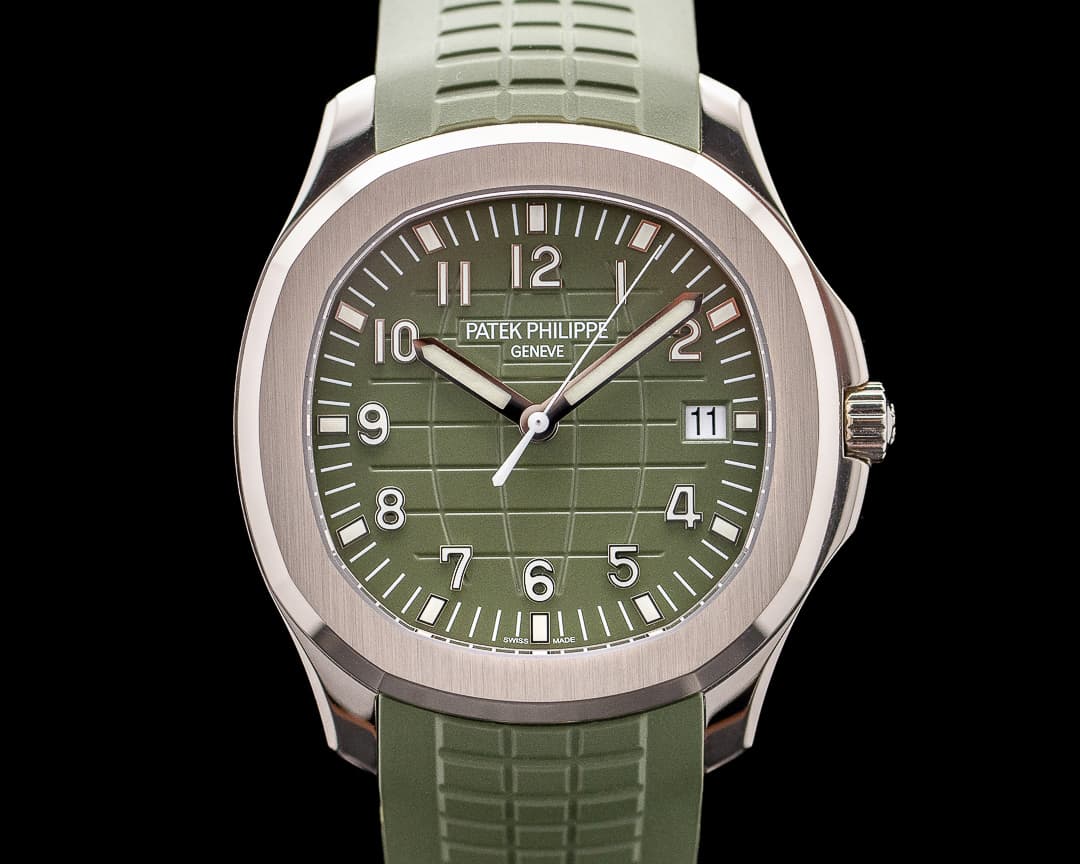Patek Philippe Aquanaut 5168G 18K White Gold / Khaki Green Dial UNWORN