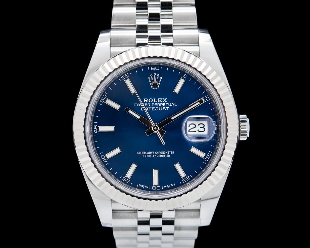 Rolex Datejust 41 Blue Stick Dial SS/SS