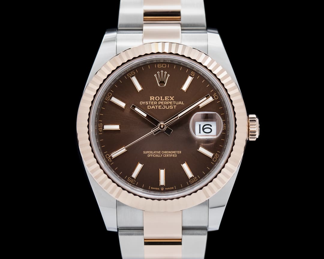 Rolex Datejust 41 126331 Tobacco Brown Dial 18K Rose/SS