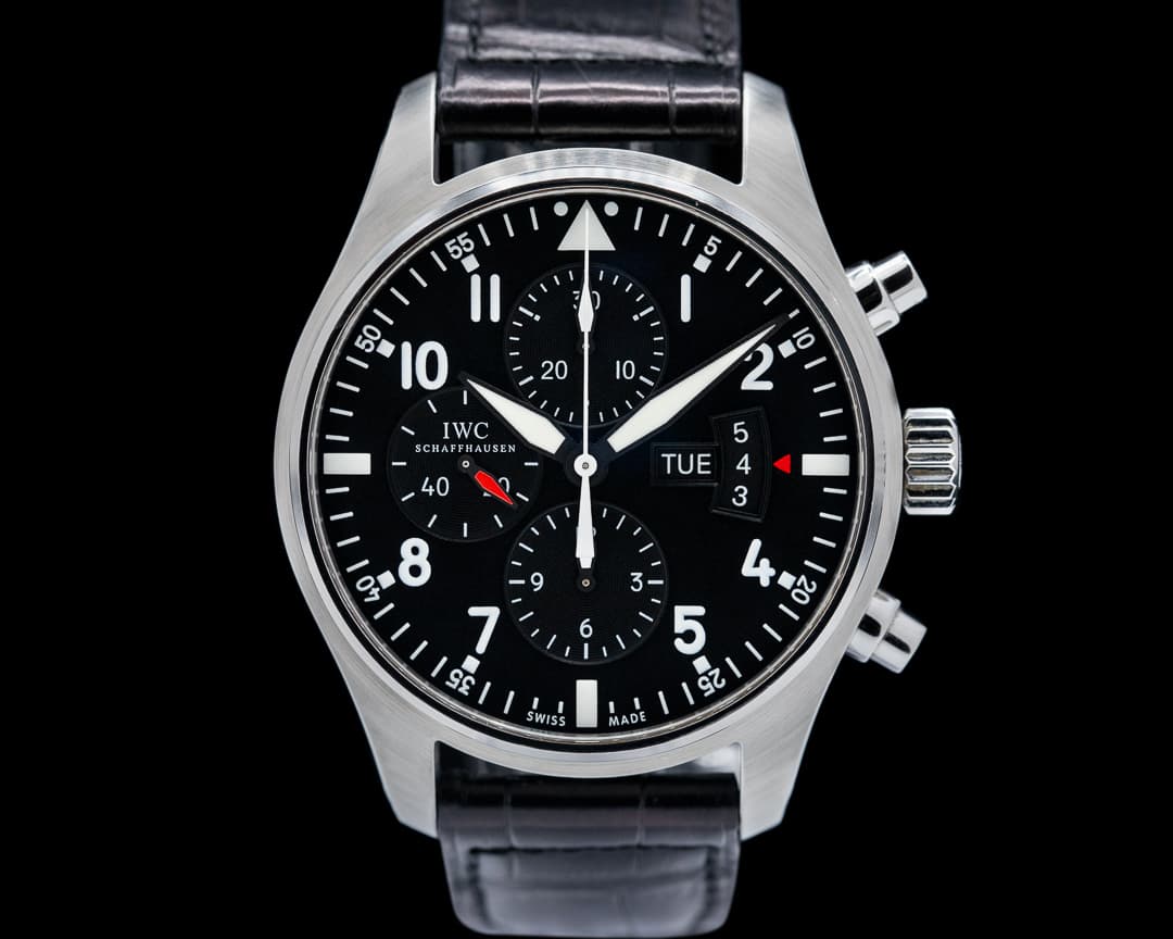 IWC Pilot Chronograph SS Black Dial 43MM