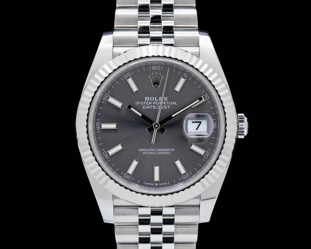 Rolex Datejust 41 Dark Rhodium Stick Dial SS/Jubilee 2023