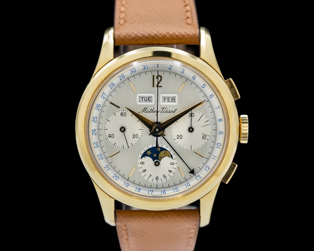 Mathey Tissot Triple Calendar Chronograph Moonphase Valjoux 72 