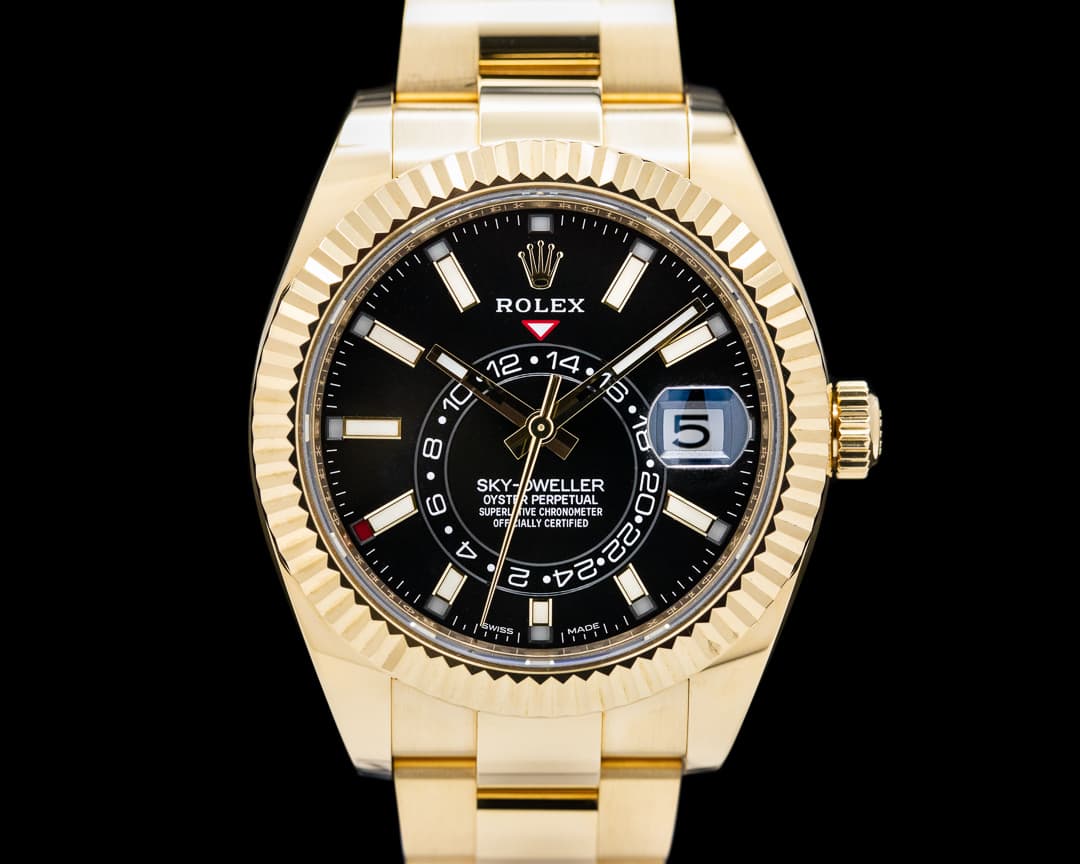Rolex Sky Dweller 18K Yellow Gold / Black Dial 2021