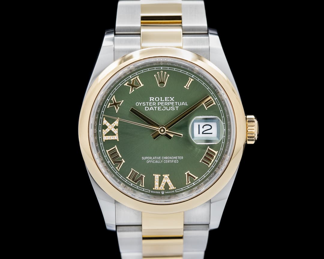 Rolex Datejust 36 126231 Green Dial / Diamond Roman Numerals