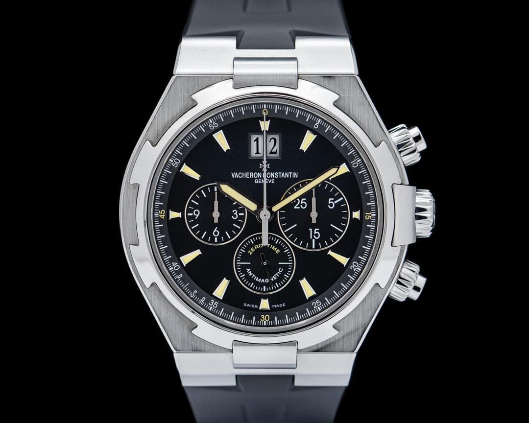 Vacheron Constantin Overseas Chronograph SS / Rubber Black Dial "PISA" Limited RARE 