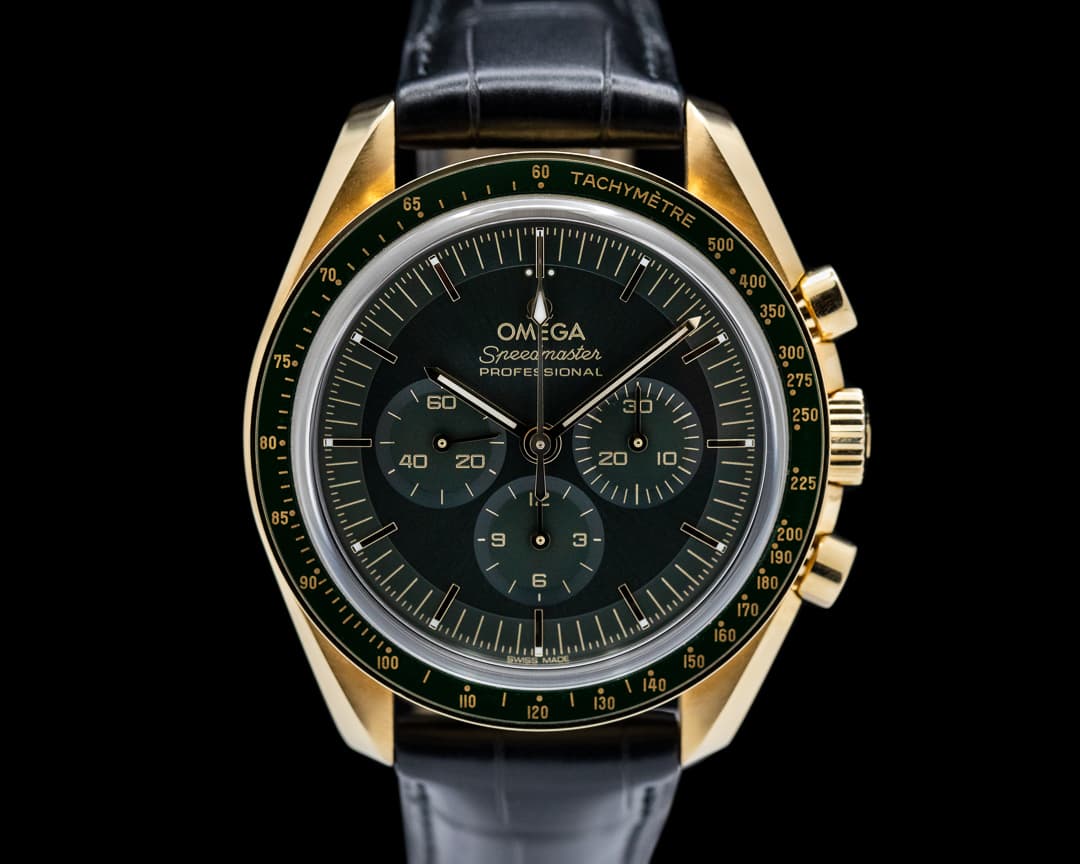 Omega Speedmaster Professional "Moonshine" 18k YG Green Dial 