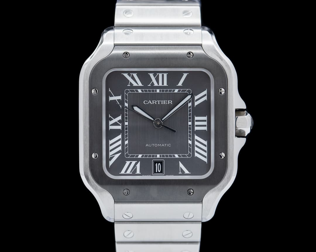 Cartier Santos Large SS / SS Grey Dial Automatic