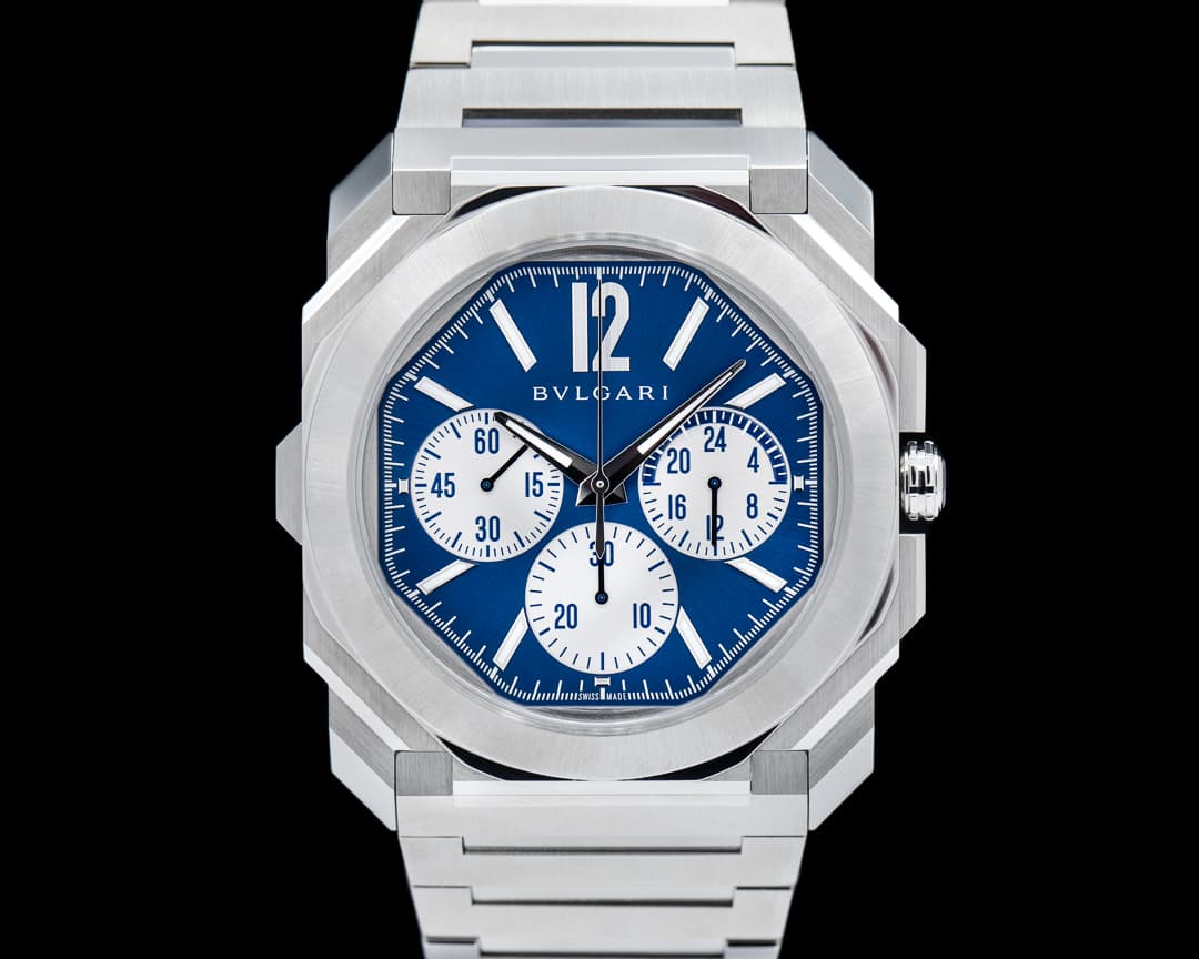 Bulgari Octo Finissimo Chronograph GMT SS / Blue 