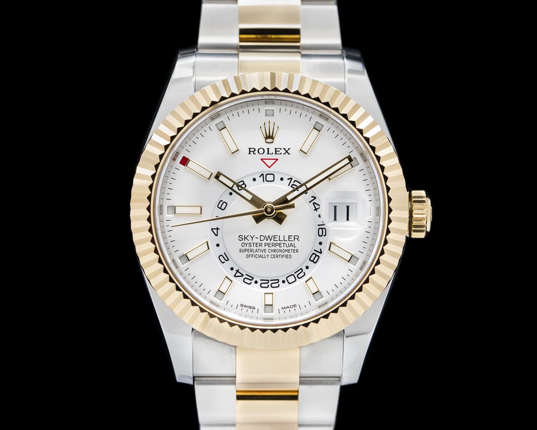 Rolex Sky Dweller Steel & Yellow Gold White Dial/Oyster Bracelet