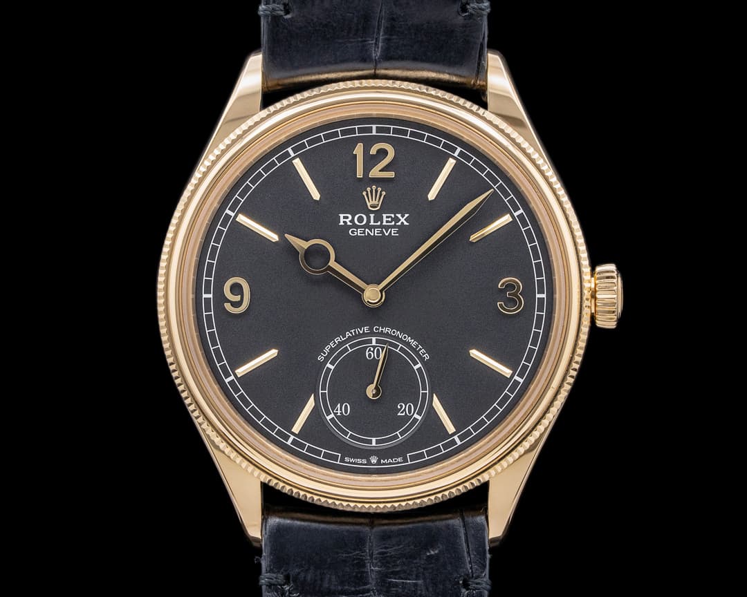 Rolex Perpetual 1908 18k YG Black Dial 
