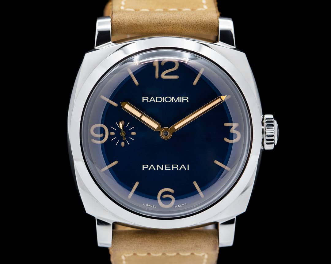 Panerai Radiomir 1940 3 Days Acciaio SS 47MM Blue "Sandwich Dial" 