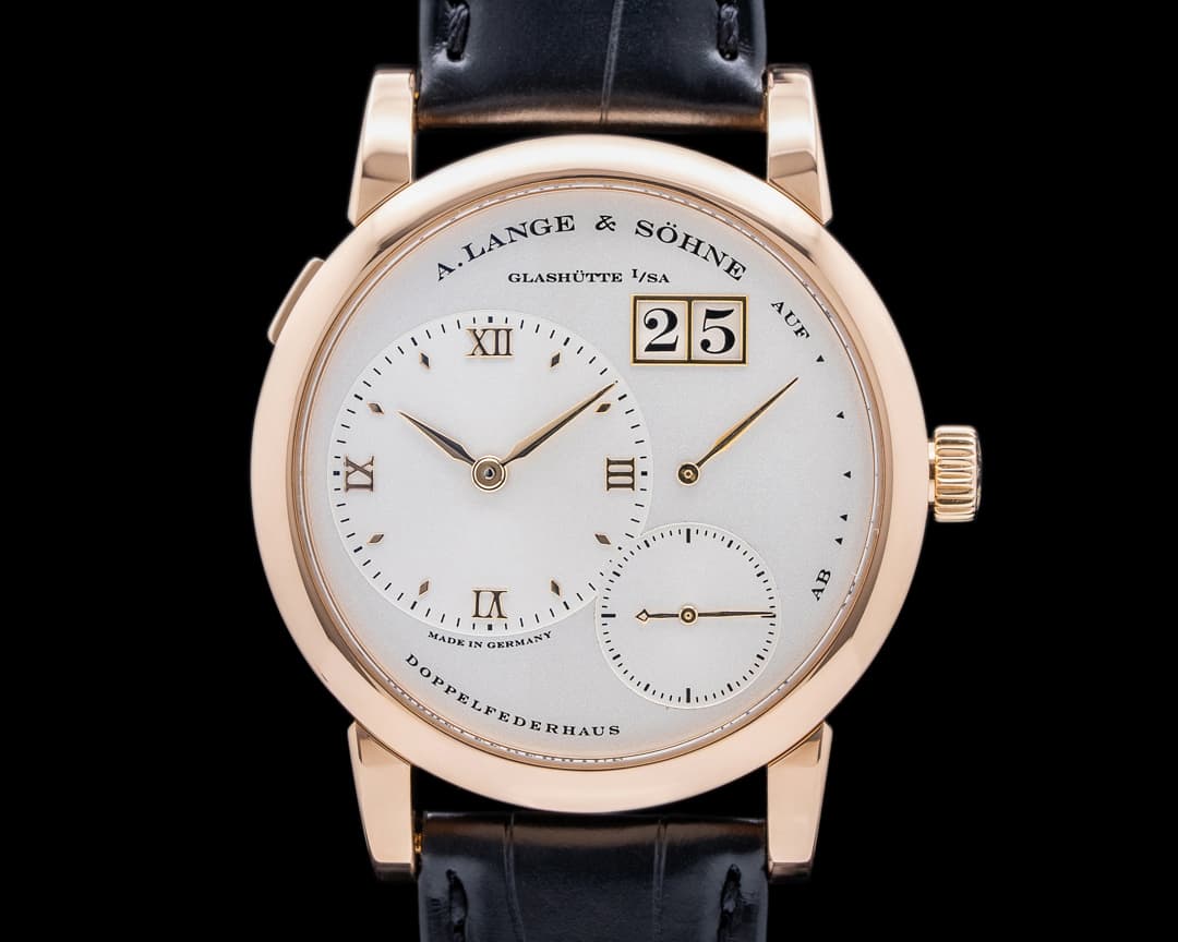 A. Lange and Sohne Lange 1 101.032 18K Rose Gold Silver Dial