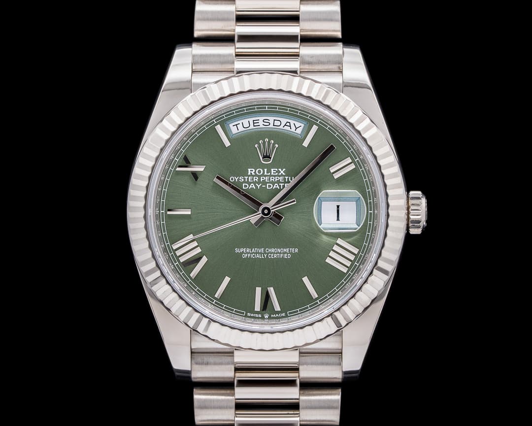 Rolex Day Date 228239 Olive Green Presidential 18K WG 40MM