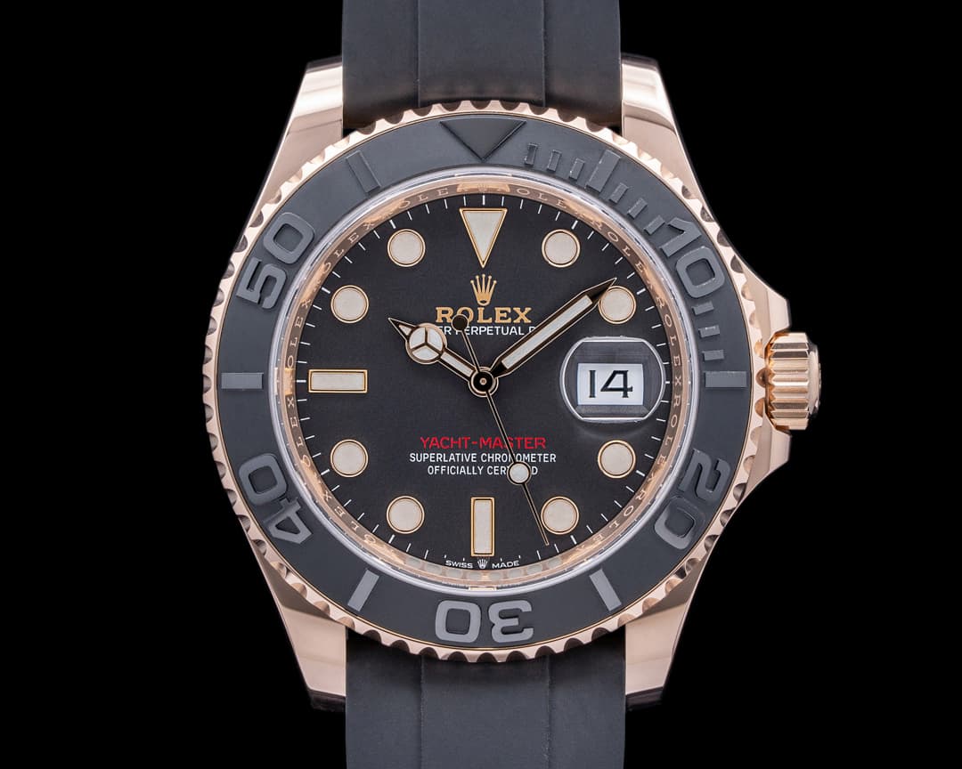 Rolex Yacht Master 126655 18K Rose Gold / Rubber 40MM 