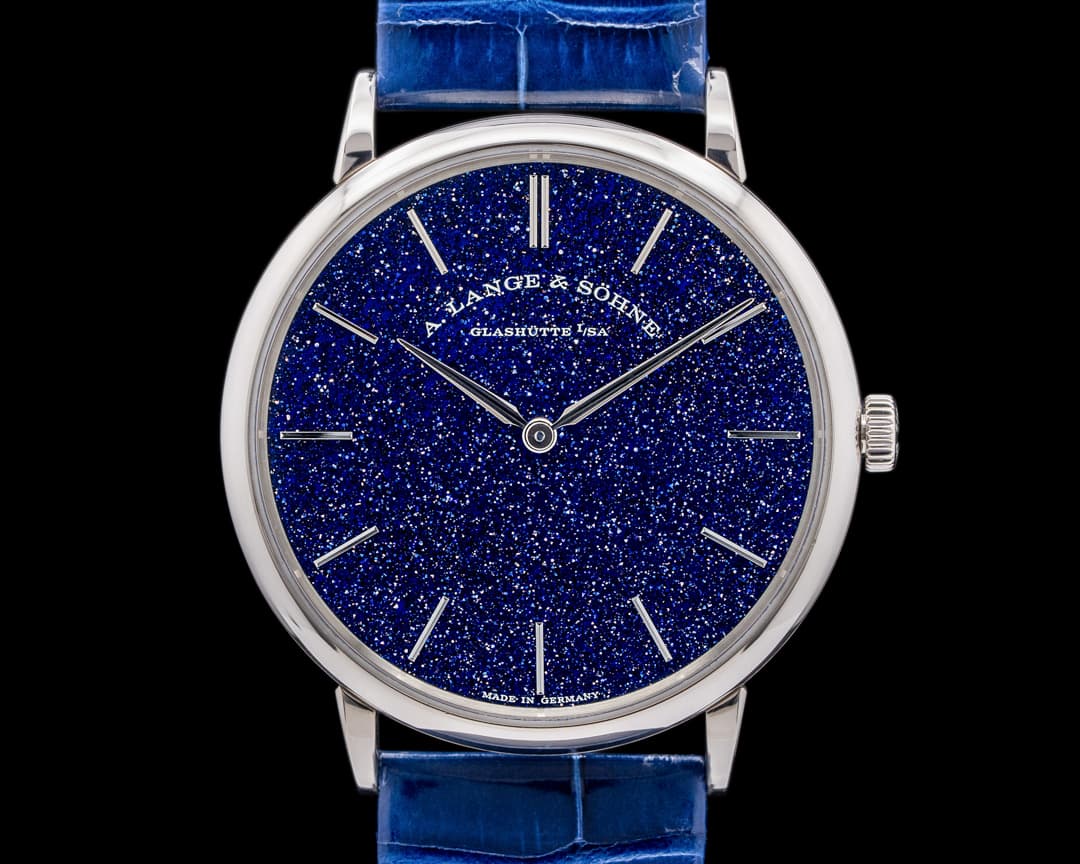 A. Lange & Söhne Saxonia Thin Manual Wind Blue Gold-Flux Dial 