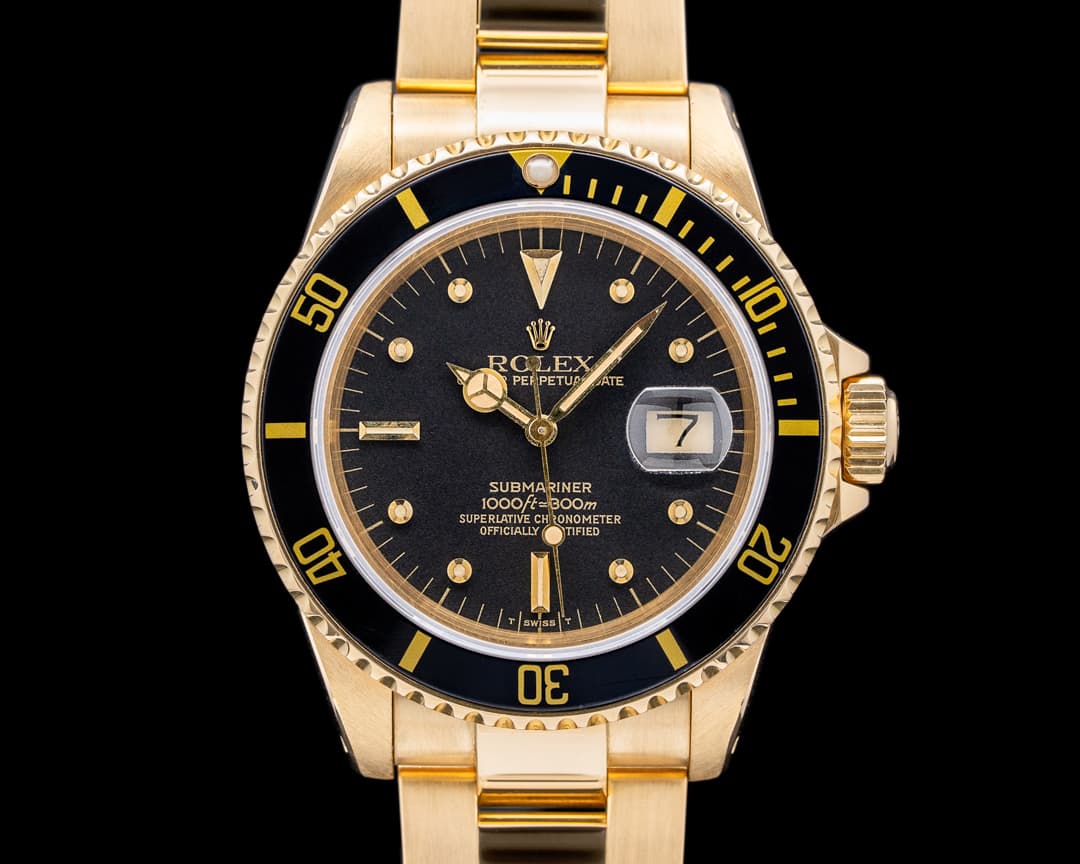 Rolex Vintage Submariner 16808 Black Nipple Dial 18K NICE c. 1985