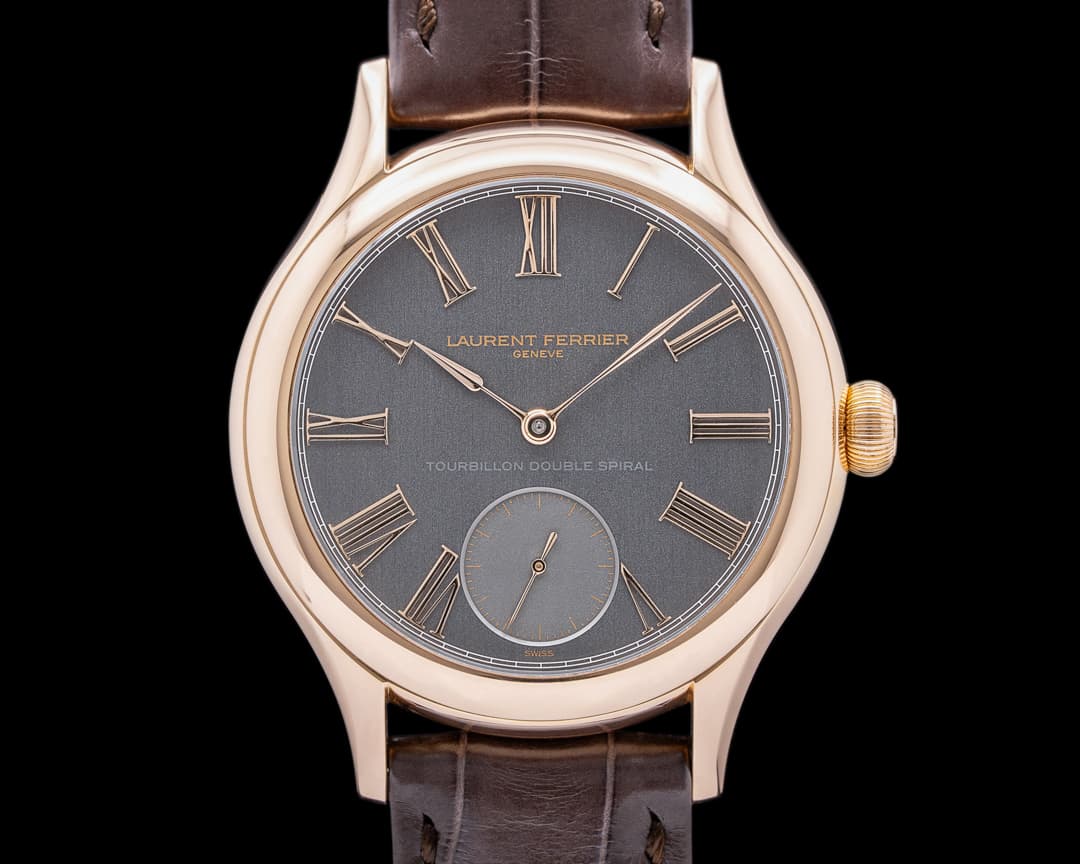 Laurent Ferrier Galet Classic Double Spiral Tourbillon 18k Rose Gold Grey Dial RARE