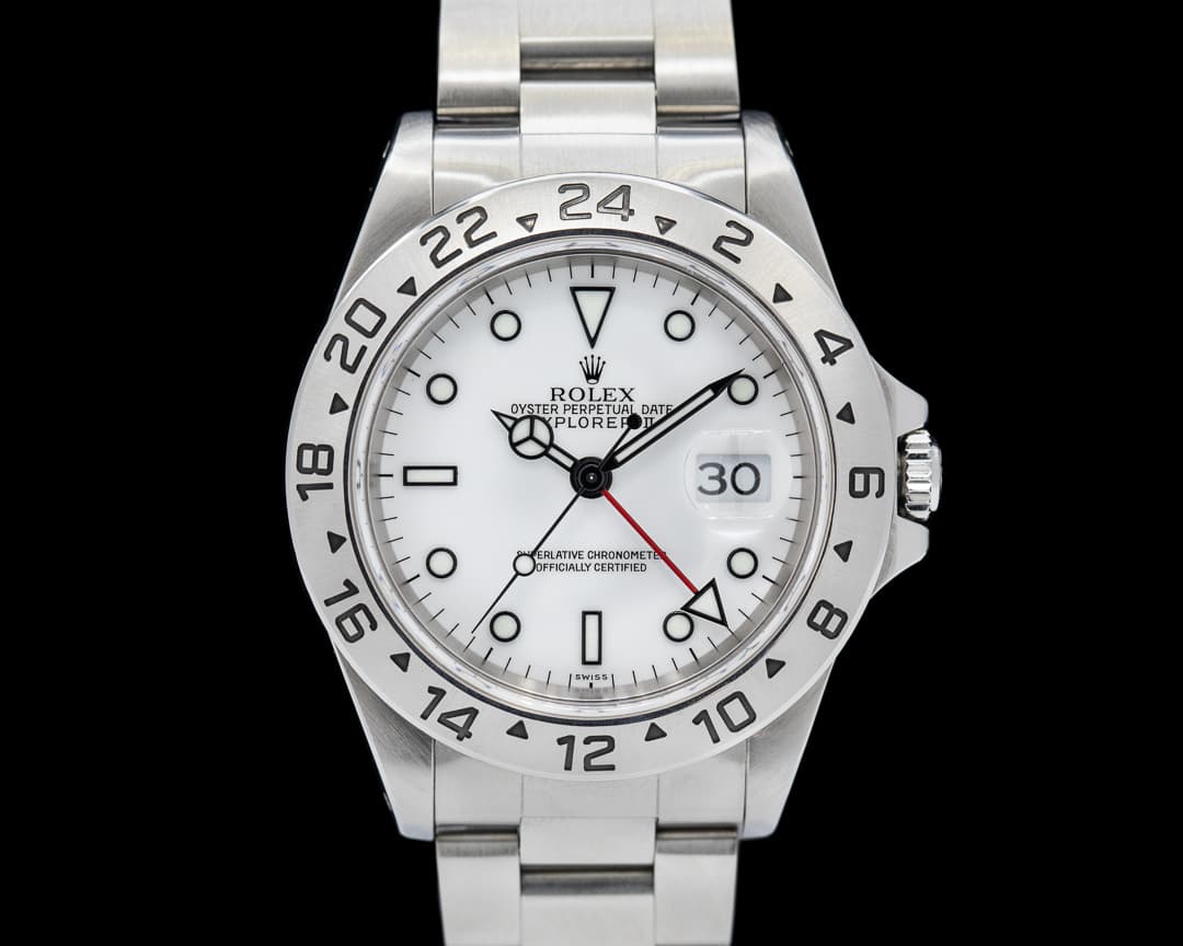 Rolex Explorer II "Polar" 16570 White Dial SS "Swiss Only" VERY SHARP