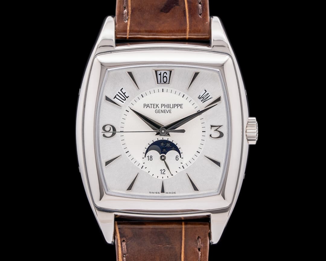 Patek Philippe Gondolo Calendario 5135G 18K White Gold Silver Dial 