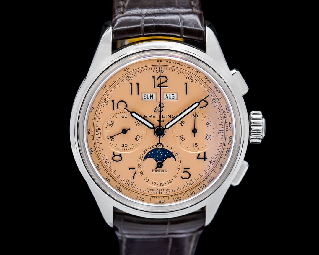 Breitling Premier B25 Datora Salmon Dial