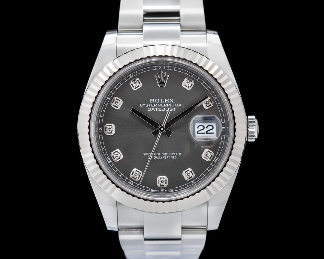 Rolex Datejust 41 Dark Rhodium Dial DIAMONDS 2020