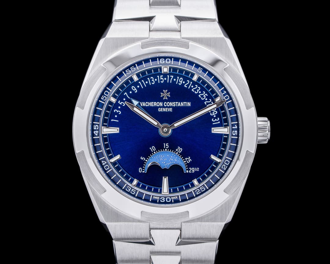 Vacheron Constantin Overseas Moonphase Retrograde Date SS Blue Dial