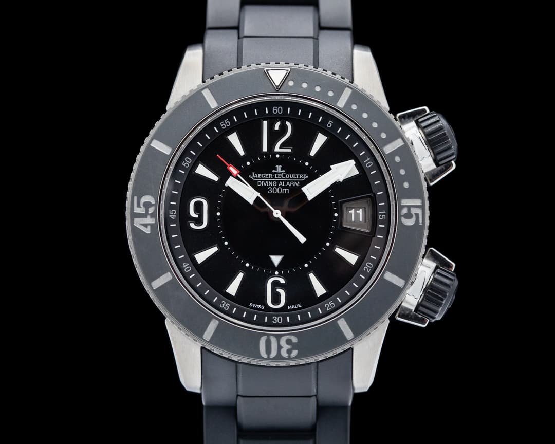 Jaeger LeCoultre Master Compressor Diving Navy Seals Alarm / Rubber Bracelet