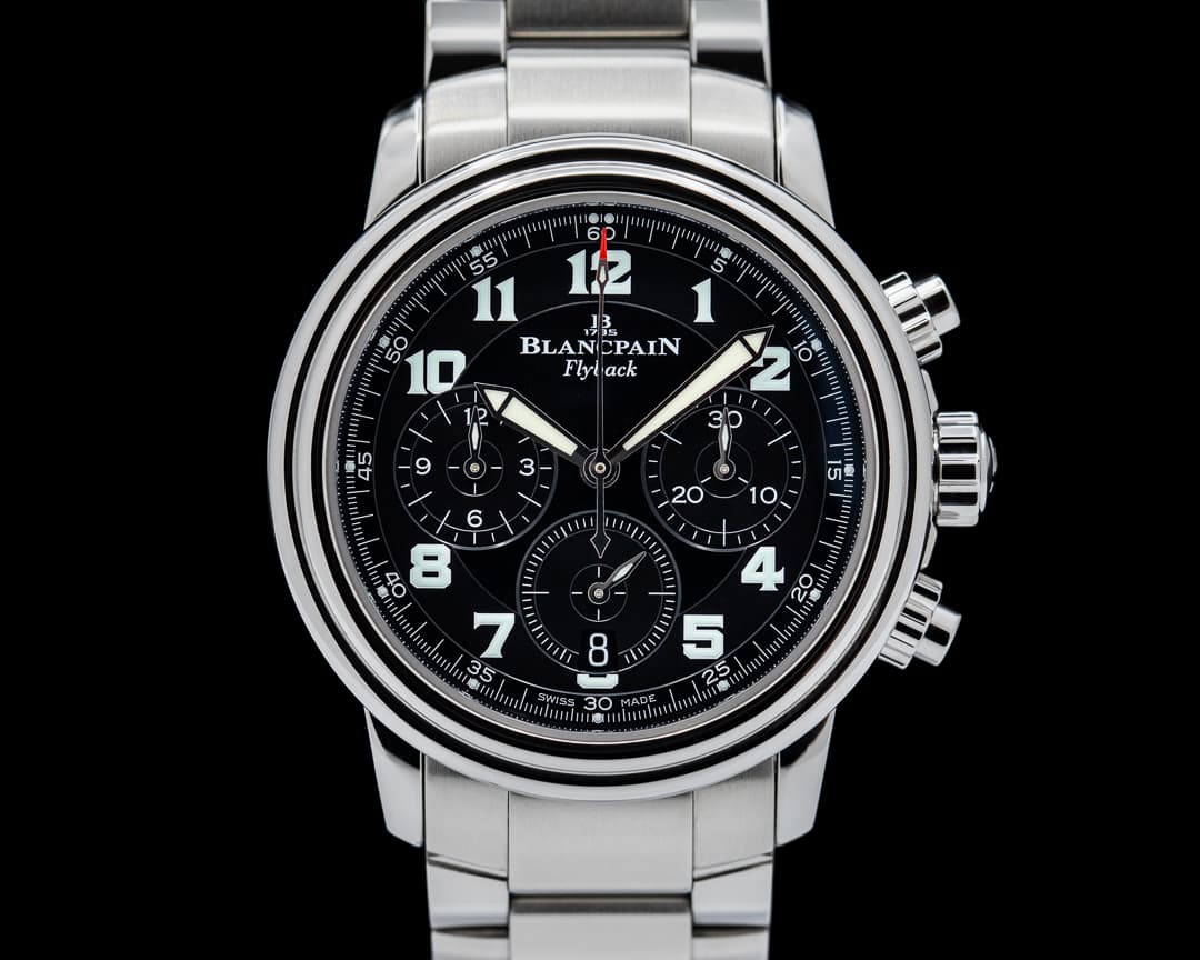 Blancpain Leman Flyback Chronograph Black Dial SS