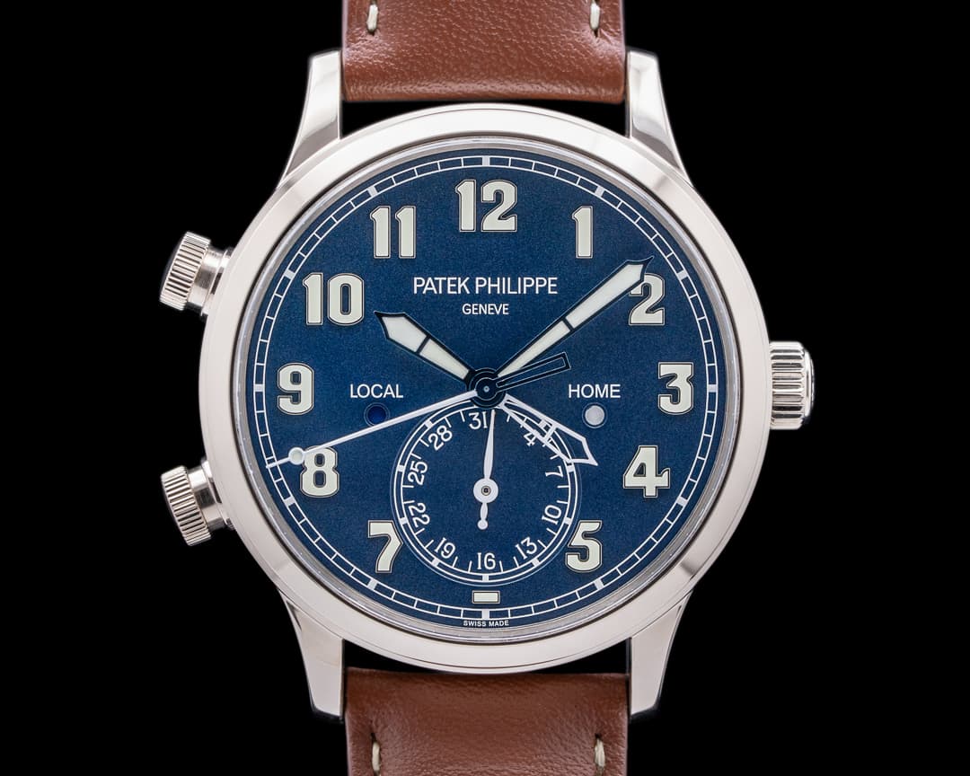 Patek Philippe Calatrava 5524G Pilot Travel Time 18k White Gold