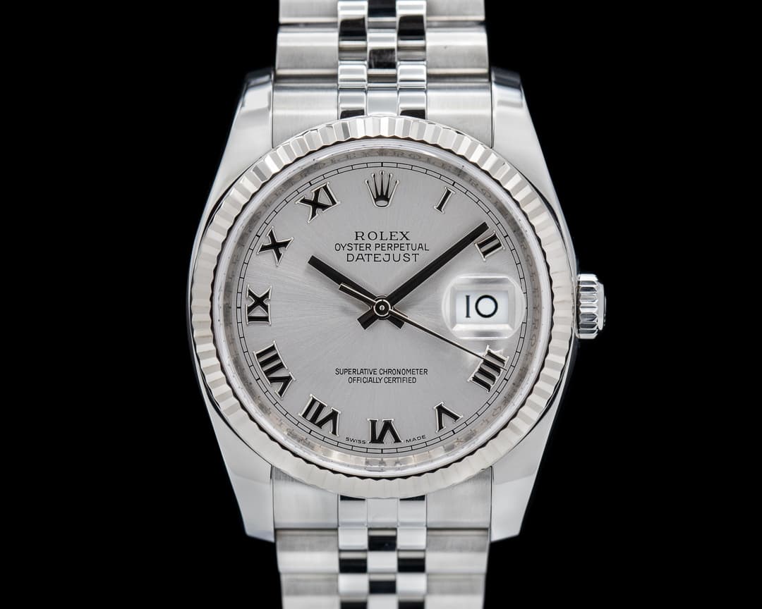 Rolex Datejust SS Jubilee Silver Roman Dial