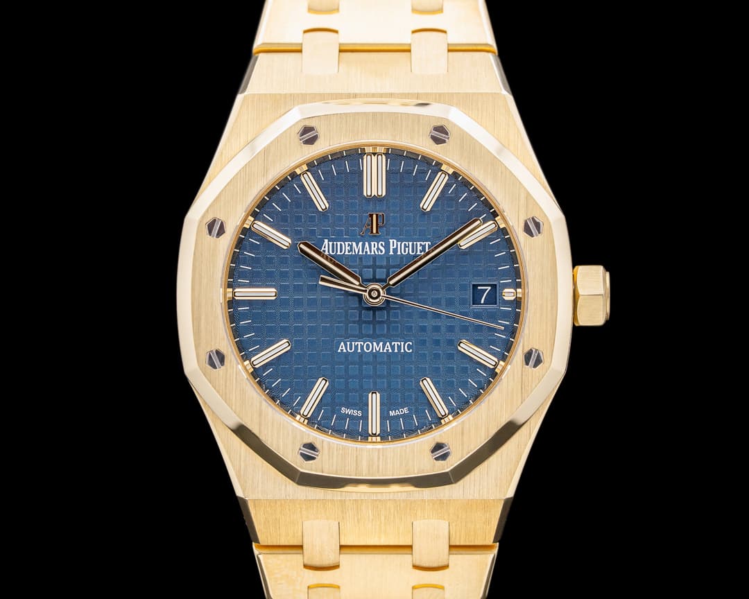Audemars Piguet Royal Oak 15450BA Blue Dial 18K Yellow Gold