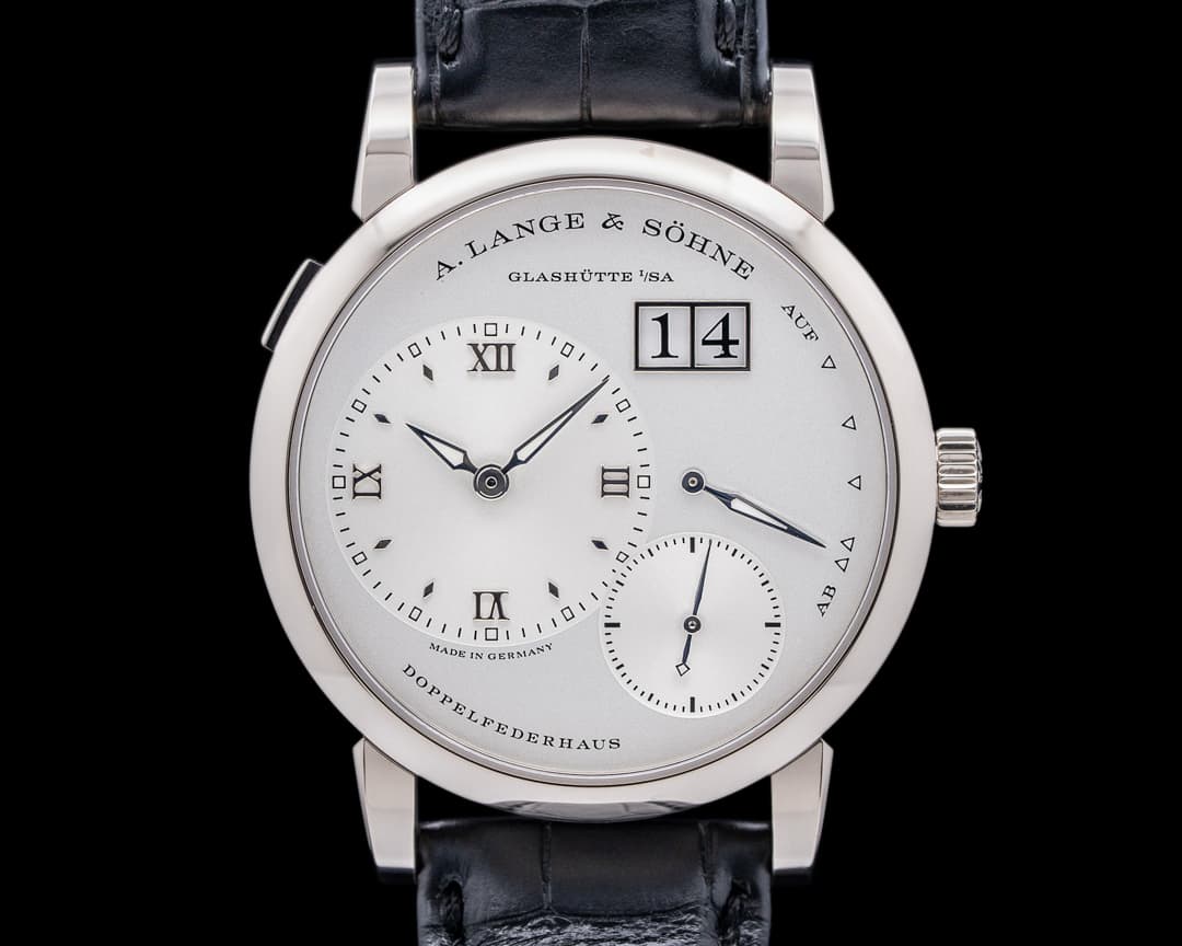 A. Lange and Sohne Lange 1 18K White Gold Silver Dial