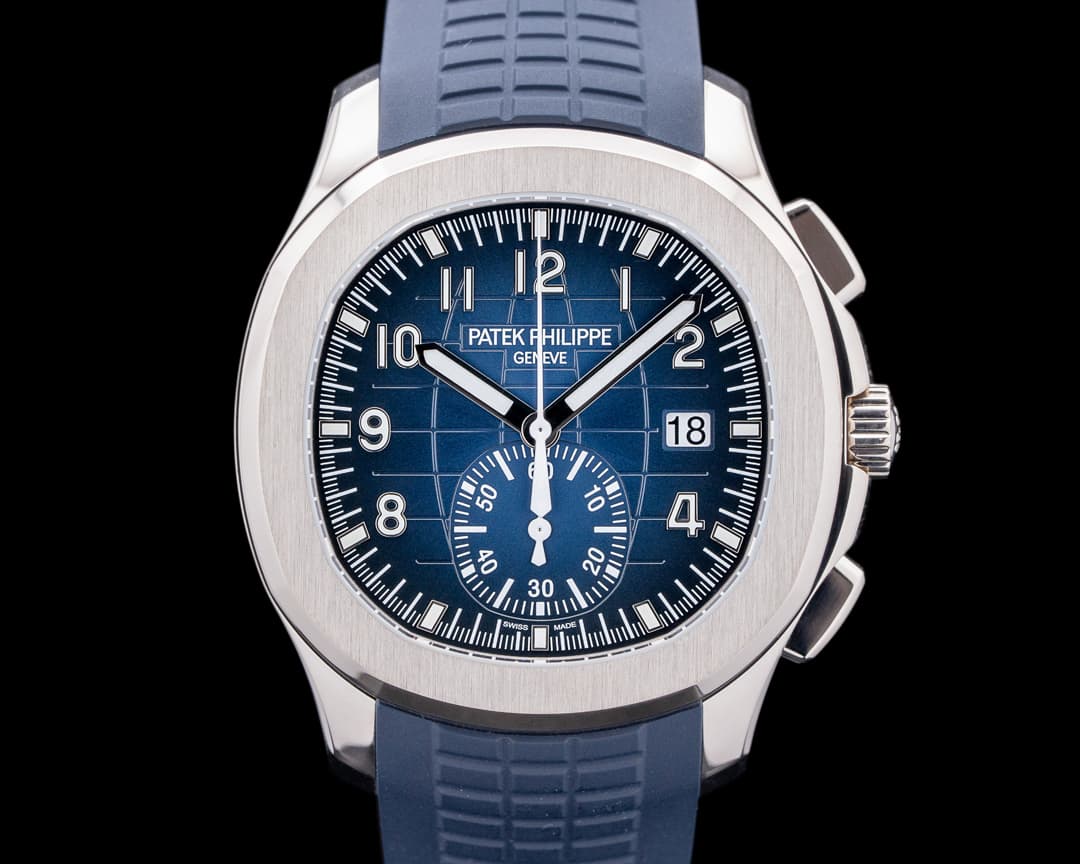 Patek Philippe 5968G Aquanaut Chronograph White Gold Blue Dial