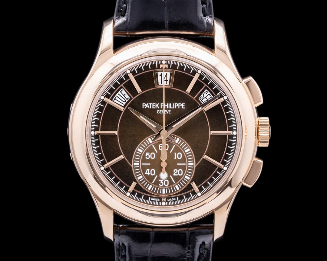 Patek Philippe Chronograph Annual 5905R Calendar Rose Gold / Brown Dial