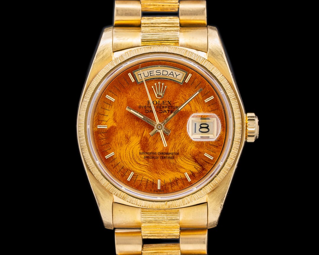 Rolex Day Date 18078 President Burlewood Dial RARE c. 1979