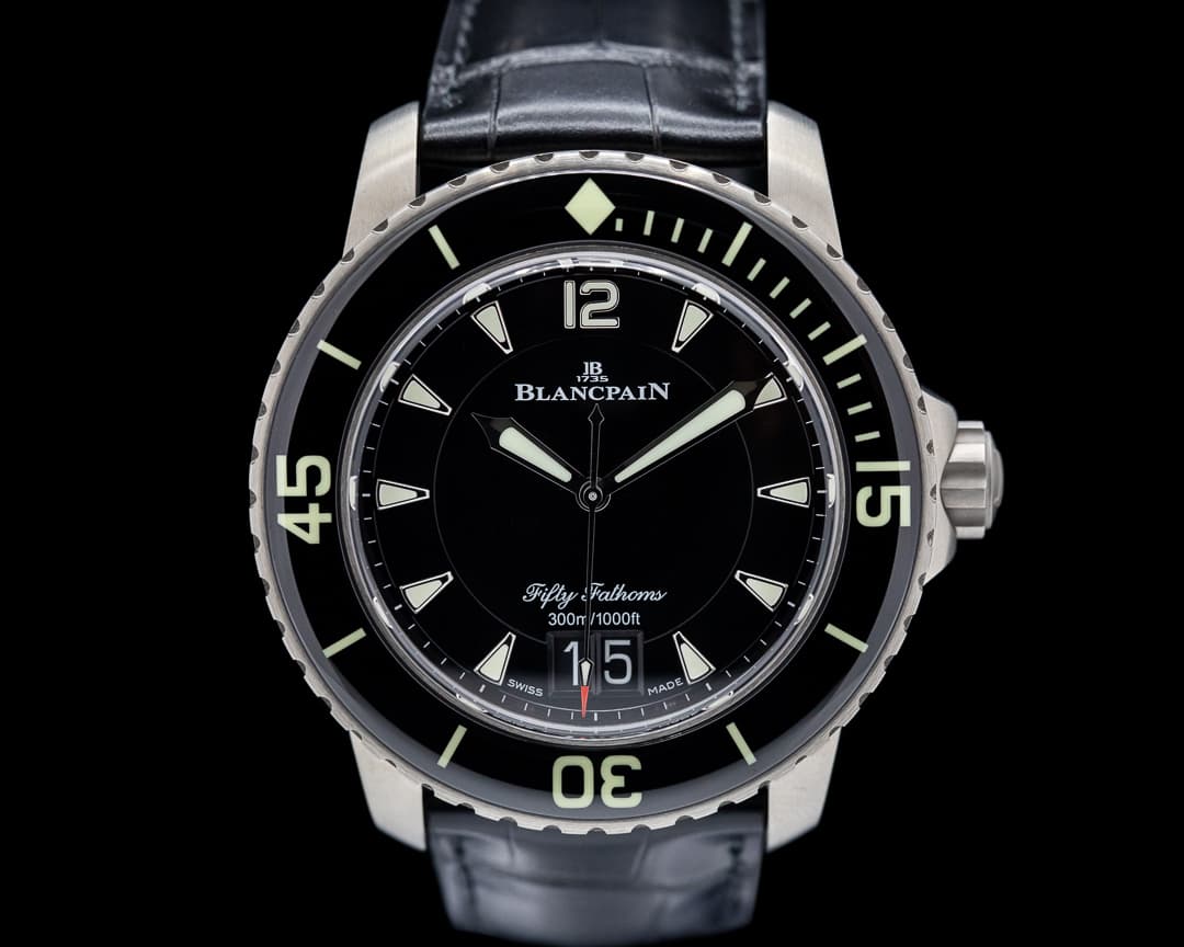 Blancpain Fifty Fathoms Grande Date / Black Dial Titanium