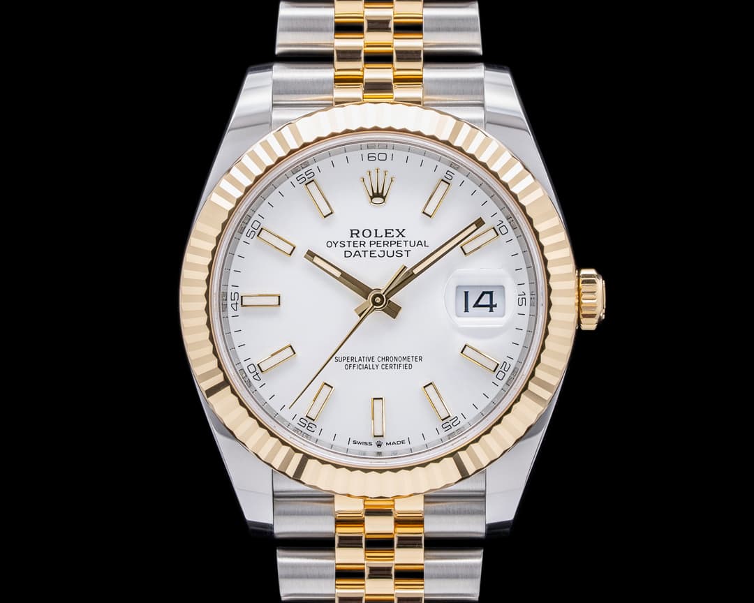 Rolex Datejust 41 White Stick Dial 18K / SS UNWORN